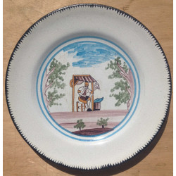 Ancienne assiette " le souffleur de verre"