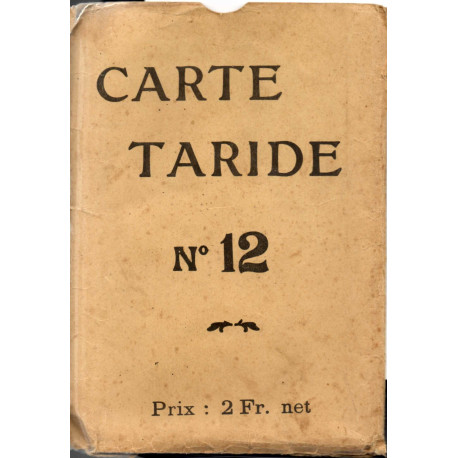 Carte taride N°12: carte routière pour automobilistes et cyclistes...