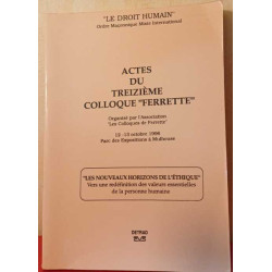 Actes du treizieme colloque "ferrette"