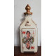 Bouteille porcelaine Vintage décor jeux de cartes + cendrier