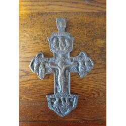 Somptueux Crucifix bronze orthodoxe