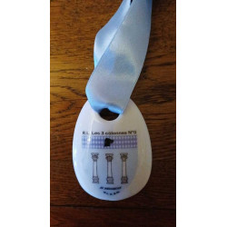 Décor maçonnique en porcelaine des pins- R.L. Les 3 colonnes N°0-...