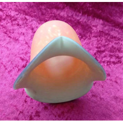 Tulipe pate de verre en forme de rose signée Lagny- Art nouveau