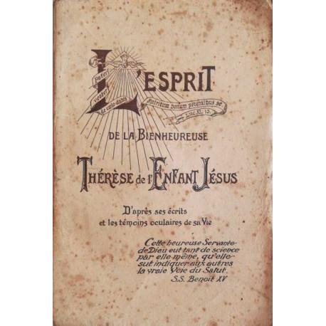 L'esprit de la Bienheureuse Thérèse de l'Enfant Jésus