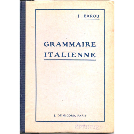 Grammaire italienne