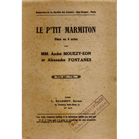 Le P'tit marmiton pièce en 4 actes